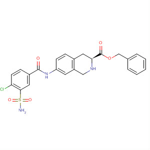 3-Isoquinolinecarboxylic acid,7-[[3-(aminosulfonyl)-4-chlorobenzoyl]amino]-1,2,3,4-tetrahydro-,phenylmethyl ester, (S)-