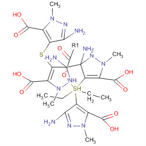 1H-Pyrazole-5-carboxylic acid, 4,4'-dithiobis[3-amino-1-methyl-, diethylester