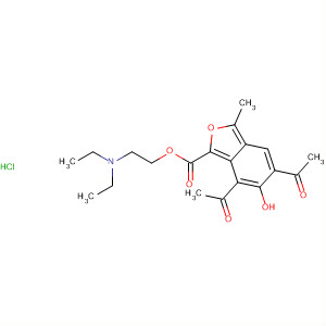 2-Benzofurancarboxylic acid, 5,7-diacetyl-6-hydroxy-3-methyl-,2-(diethylamino)ethyl ester, hydrochloride