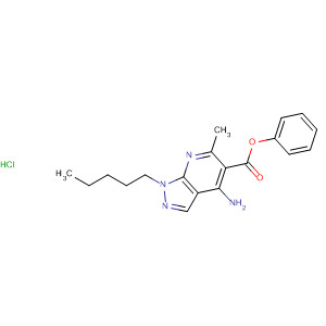 1H-Pyrazolo[3,4-b]pyridine-5-carboxylic acid,4-amino-6-methyl-1-pentyl-, phenyl ester, monohydrochloride