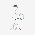 3-CHLORO-5-FLUORO-2-(3-PYRROLINOMETHYL) BENZOPHENONE