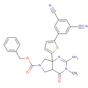 6H-Pyrrolo[3,4-d]pyrimidine-6-carboxylic acid,2-amino-7a-[5-(3,5-dicyanophenyl)-2-thienyl]-3,4,4a,5,7,7a-hexahydro-3-methyl-4-oxo-, phenylmethyl ester