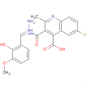 4-Quinolinecarboxylic acid, 6-fluoro-2-methyl-,(2E)-2-[(2-hydroxy-3-methoxyphenyl)methylene]hydrazide