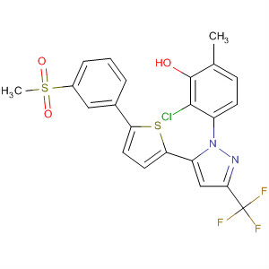 Phenol,2-chloro-6-methyl-3-[5-[5-[3-(methylsulfonyl)phenyl]-2-thienyl]-3-(trifluoromethyl)-1H-pyrazol-1-yl]-