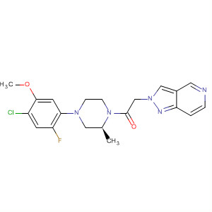 Ethanone,1-[(2S)-4-(4-chloro-2-fluoro-5-methoxyphenyl)-2-methyl-1-piperazinyl]-2-(2H-pyrazolo[4,3-c]pyridin-2-yl)-