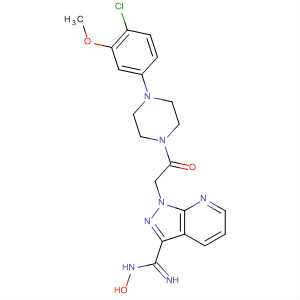 1H-Pyrazolo[3,4-b]pyridine-3-carboximidamide,1-[2-[4-(4-chloro-3-methoxyphenyl)-1-piperazinyl]-2-oxoethyl]-N-hydroxy-