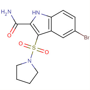 1H-Indole-2-carboxamide, 5-bromo-3-(1-pyrrolidinylsulfonyl)-