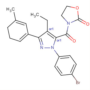 2-Oxazolidinone,3-[[(4R,5S)-1-(4-bromophenyl)-4-ethyl-4,5-dihydro-3-(3-methylphenyl)-1H-pyrazol-5-yl]carbonyl]-, rel-