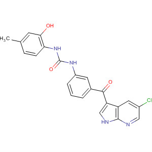 Urea,N-[3-[(5-chloro-1H-pyrrolo[2,3-b]pyridin-3-yl)carbonyl]phenyl]-N'-(4-methoxyphenyl)-