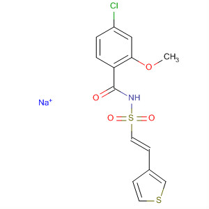 Benzamide, 4-chloro-2-methoxy-N-[[(1E)-2-(3-thienyl)ethenyl]sulfonyl]-,sodium salt (1:1)