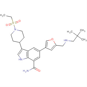 1H-Indole-7-carboxamide,5-[5-[[(2,2-dimethylpropyl)amino]methyl]-3-furanyl]-3-[1-(ethylsulfonyl)-4-piperidinyl]-
