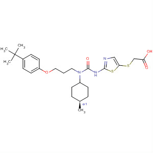 Acetic acid,2-[[2-[[[[3-[4-(1,1-dimethylethyl)phenoxy]propyl](trans-4-methylcyclohexyl)amino]carbonyl]amino]-5-thiazolyl]thio]-