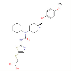 Acetic acid,2-[[2-[[[cyclohexyl[trans-4-[(4-methoxyphenoxy)methyl]cyclohexyl]amino]carbonyl]amino]-5-thiazolyl]thio]-
