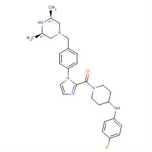 Methanone,[1-[4-[[(3R,5S)-3,5-dimethyl-1-piperazinyl]methyl]phenyl]-1H-imidazol-2-yl][4-[(4-fluorophenyl)amino]-1-piperidinyl]-, rel-