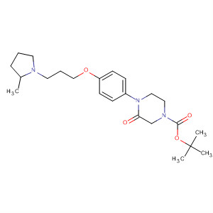 1-Piperazinecarboxylic acid,4-[4-[3-(2-methyl-1-pyrrolidinyl)propoxy]phenyl]-3-oxo-, 1,1-dimethylethylester