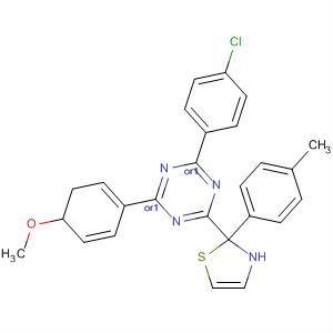 2H-Thiazolo[3,2-a]-1,3,5-triazine,2-(4-chlorophenyl)-3,4-dihydro-4-(4-methoxyphenyl)-6-(4-methylphenyl)-, (2R,4S)-rel-