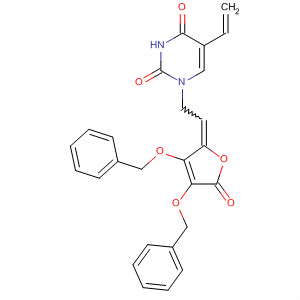 2,4(1H,3H)-Pyrimidinedione,5-ethenyl-1-[2-[5-oxo-3,4-bis(phenylmethoxy)-2(5H)-furanylidene]ethyl]-