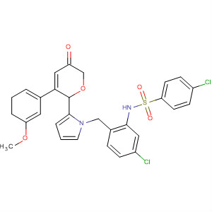 Benzenesulfonamide,4-chloro-N-[5-chloro-2-[[4,5-dihydro-3-(3-methoxyphenyl)-5-oxo-1H-pyrazol-1-yl]methyl]phenyl]-