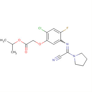 Acetic acid,2-[2-chloro-5-[(cyano-1-pyrrolidinylmethylene)amino]-4-fluorophenoxy]-,1-methylethyl ester