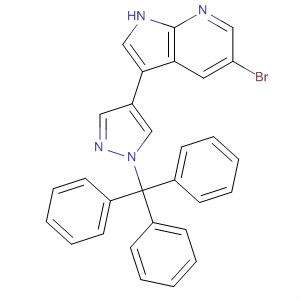 1H-Pyrrolo[2,3-b]pyridine,
5-bromo-3-[1-(triphenylmethyl)-1H-pyrazol-4-yl]-