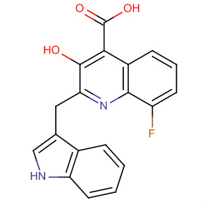 4-Quinolinecarboxylic acid, 8-fluoro-3-hydroxy-2-(1H-indol-3-ylmethyl)-