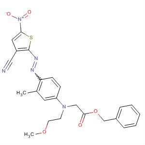 Glycine,N-[4-[(3-cyano-5-nitro-2-thienyl)azo]-3-methylphenyl]-N-(2-methoxyethyl)-, phenylmethyl ester