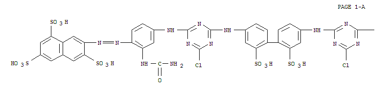 7,7'-((2,2'-Disulpho(1,1'-biphenyl)-4,4'-diyl)bis(imino(6-chloro-1,3,5-triazine-4,2-diyl)imino(2-(carbamoylamino)-4,1-phenylene)azo))bis(naphthalene-1,3,6-trisulphonic) acid