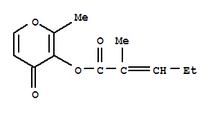 2-methyl-4-oxo-4H-pyran-3-yl 2-methyl-pent-2-en-1-oate