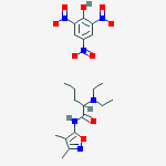 2-(diethylamino)-n-(3,4-dimethyl-1,2-oxazol-5-yl)pentanamide;2,4,6-trinitrophenol