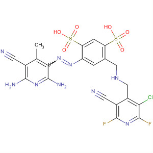 1,3-Benzenedisulfonic acid,4-[[(3-chloro-5-cyano-2,6-difluoro-4-pyridinyl)methylamino]methyl]-6-[(2,6-diamino-5-cyano-4-methyl-3-pyridinyl)azo]-
