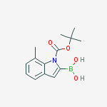 [7-methyl-1-[(2-methylpropan-2-yl)oxycarbonyl]indol-2-yl]boronic acid molecular structure
