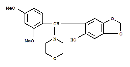 1,3-Benzodioxol-5-ol, 6-((2,4-dimethoxyphenyl)-4-morpholinylmethyl)-