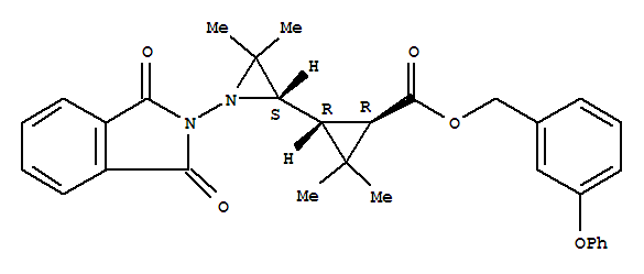 3-phenoxybenzyl (1R,3S)-3-[(2S)-1-(1,3-dioxo-1,3-dihydro-2H-isoindol-2-yl)-3,3-dimethylaziridin-2-yl]-2,2-dimethylcyclopropanecarboxylate