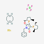 catASium(R)  MNBn(R)Rh,  3,4-Bis[(2R,5R)-2,5-dimethylphospholanyl]-1-benzyl-1H-pyrrol-2,5-dion(1,5-cyclooctadiene)rhodium(I)  tetrafluoroborate molecular structure