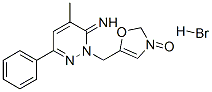 5-[(6-imino-5-methyl-3-phenyl-pyridazin-1-yl)methyl]oxazol-3-one hydro bromide molecular structure