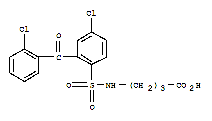4-[({4-chloro-2-[(2-chlorophenyl)carbonyl]phenyl}sulfonyl)amino]butanoic acid