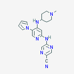 5-[[4-[(1-methylpiperidin-4-yl)amino]-5-pyrrol-1-ylpyridin-2-yl]amino]pyrazine-2-carbonitrile