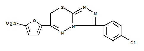 7H-1,2,4-Triazolo[3,4-b][1,3,4]thiadiazine, 3-(4-chloro- phenyl)-6-(5-nitro-2-furanyl)-