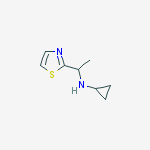 Cyclopropyl-(1-thiazol-2-yl-ethyl)-aMine molecular structure