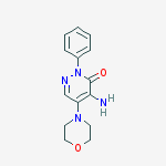3(2H)-Pyridazinone, 4-amino-5-(4-morpholinyl)-2-phenyl-