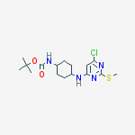 [4-(6-Chloro-2-methylsulfanyl-pyrimidin-4-ylamino)-cyclohexyl]-carbamic acid tert-butyl ester molecular structure
