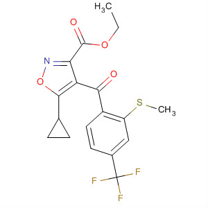 3-Isoxazolecarboxylic acid,5-cyclopropyl-4-[2-(methylthio)-4-(trifluoromethyl)benzoyl]-, ethyl ester