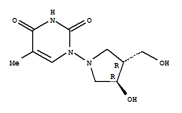 1-[(3R,4R)-3-hydroxy-4-(hydroxymethyl)pyrrolidin-1-yl]-5-methylpyrimidine-2,4(1H,3H)-dione