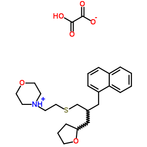 4-(2-{[3-naphthalen-1-yl-2-(tetrahydrofuran-2-ylmethyl)propyl]sulfanyl}ethyl)morpholine ethanedioate