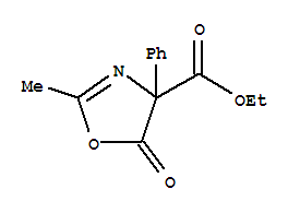 4-Oxazolecarboxylic  acid,  4,5-dihydro-2-methyl-5-oxo-4-phenyl-,  ethyl  ester