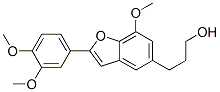 2-(3,4-Dimethoxyphenyl)-7-methoxy-5-benzofuran-1-propanol molecular structure