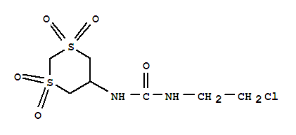 1-(2-chloroethyl)-3-(1,1,3,3-tetraoxido-1,3-dithian-5-yl)urea molecular structure