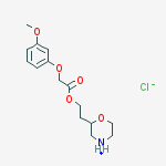 2-(2-{[(3-methoxyphenoxy)acetyl]oxy}ethyl)morpholin-4-ium chloride molecular structure