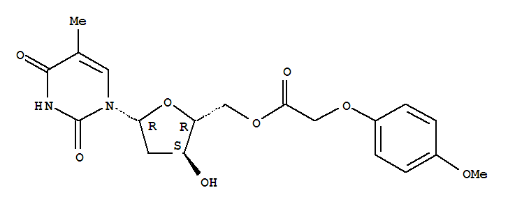 1-{2-deoxy-5-O-[(4-methoxyphenoxy)acetyl]pentofuranosyl}-5-methylpyrimidine-2,4(1H,3H)-dione