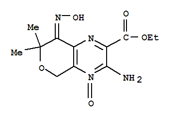 5H-Pyrano[3,4-b]pyrazine-2-carboxylicacid, 3-amino-7,8-dihydro-8-(hydroxyimino)-7,7-dimethyl-, ethyl ester, 4-oxide
